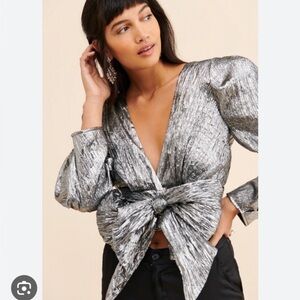 Ronny Kobo metallic Jaden bow top